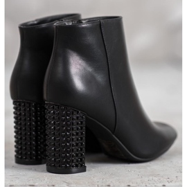 SHELOVET Botas Com Salto Decorativo preto 2