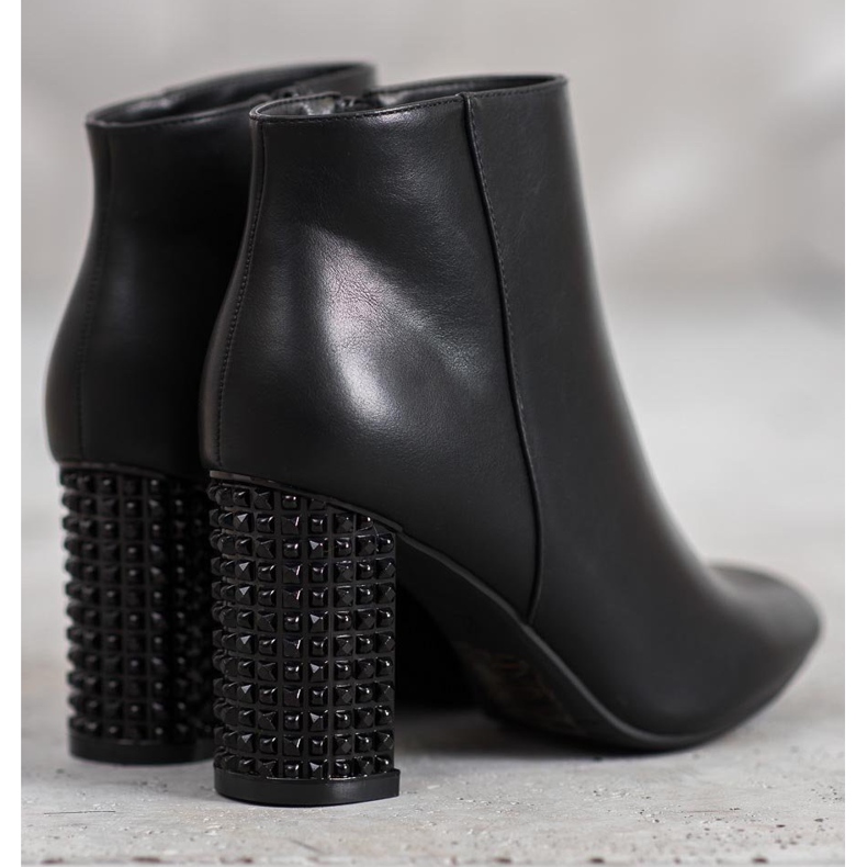 SHELOVET Botas Com Salto Decorativo preto 2