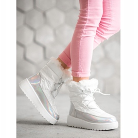 Bella Paris Botas de neve da moda branco 1