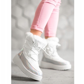 Bella Paris Botas de neve da moda branco 2