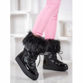 Bella Paris Botas de neve quentes com pele preto 2 Bella Paris Botas de neve quentes com pele preto 2