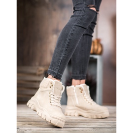 GOLL Tênis Quentes Com Pele De Carneiro marrom 1