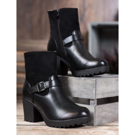 J. Star Botas elegantes na plataforma preto 2