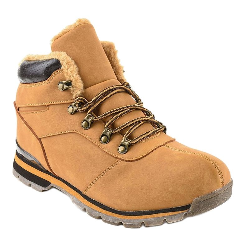 Botas de caminhada masculinas com isolamento marrom 9185-3 1