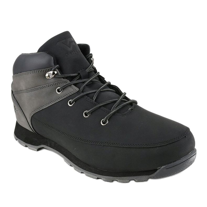 Botas masculinas pretas com isolamento térmico T-1918 preto cinza 1 Botas masculinas pretas com isolamento térmico T-1918 preto cinza 1