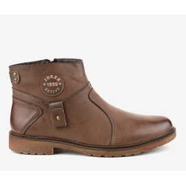 Sapatos deslizantes marrons A20182-5 marrom 2