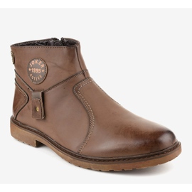 Sapatos deslizantes marrons A20182-5 marrom 1