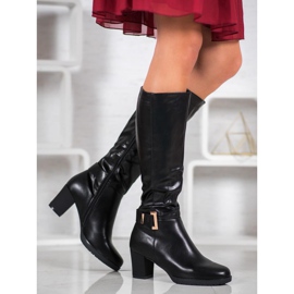 SHELOVET Botas Elegantes Com Fivela preto 1