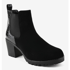 Botas pretas no espigão com elástico W356 preto 1