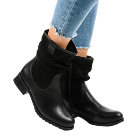 Botas pretas planas isoladas 3431 preto 1 Botas pretas planas isoladas 3431 preto 1