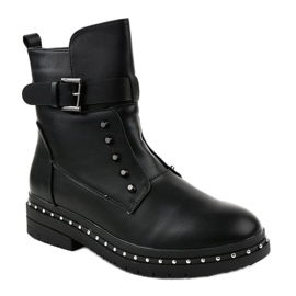 Botas pretas com isolamento achatado 1946-9 preto 1