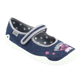 Calçados infantis Befado 114Y369 azul rosa cinza 1