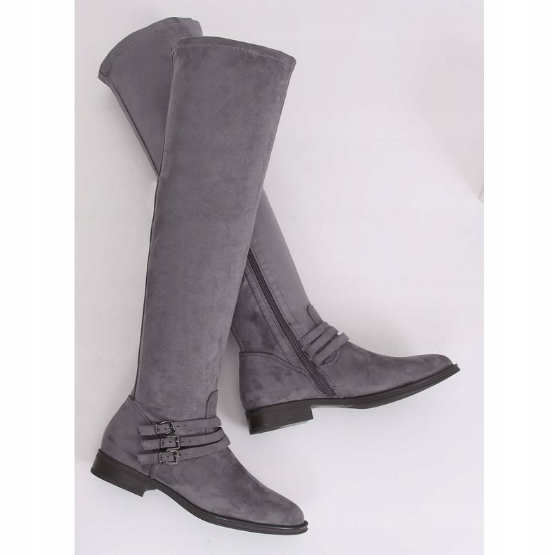 Botas de montaria de camurça cinza K1807811 Gris 1