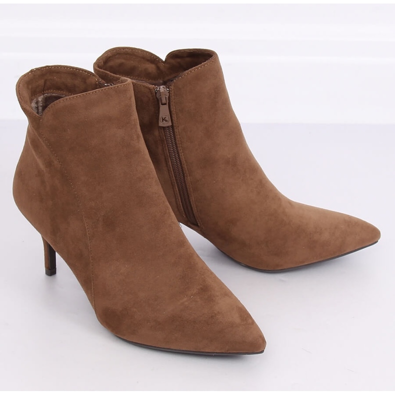 Botas marrons de salto baixo K1906806 Taupe castanho 2