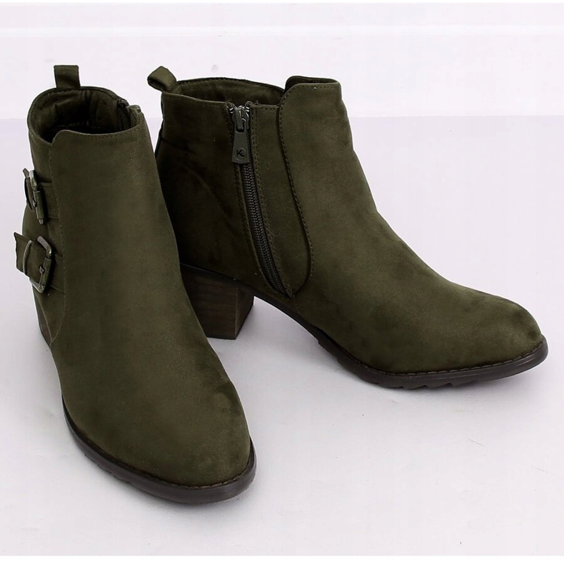 Botas verdes de salto alto K1809305 Khaki 1