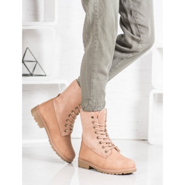 Super Me Botas de amarrar rosa 1 Super Me Botas de amarrar rosa 1