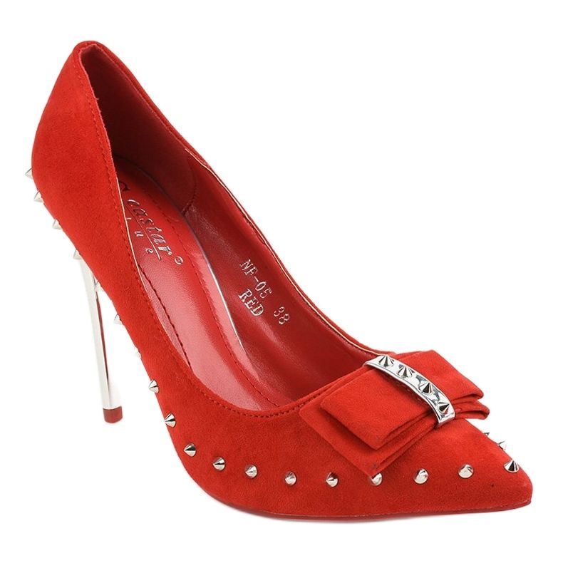 Bombas vermelhas no calcanhar NF-05 vermelho 1