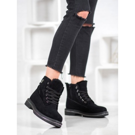 SHELOVET Trappers With Glitter preto 1