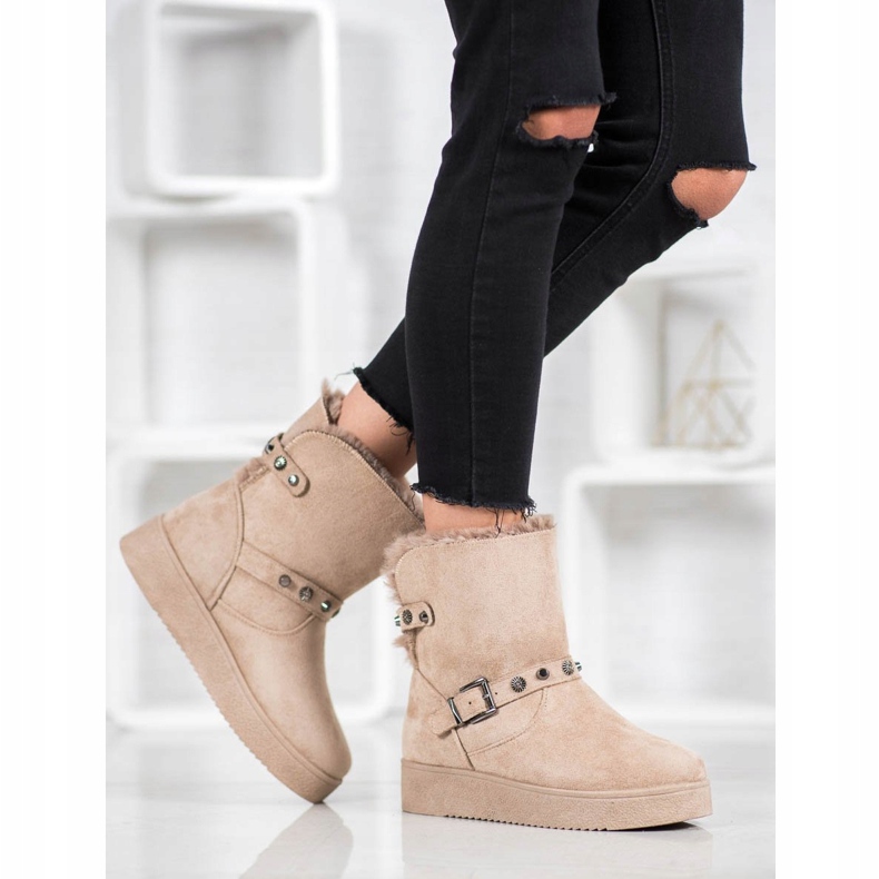 SHELOVET Mukluki com jatos castanho 2