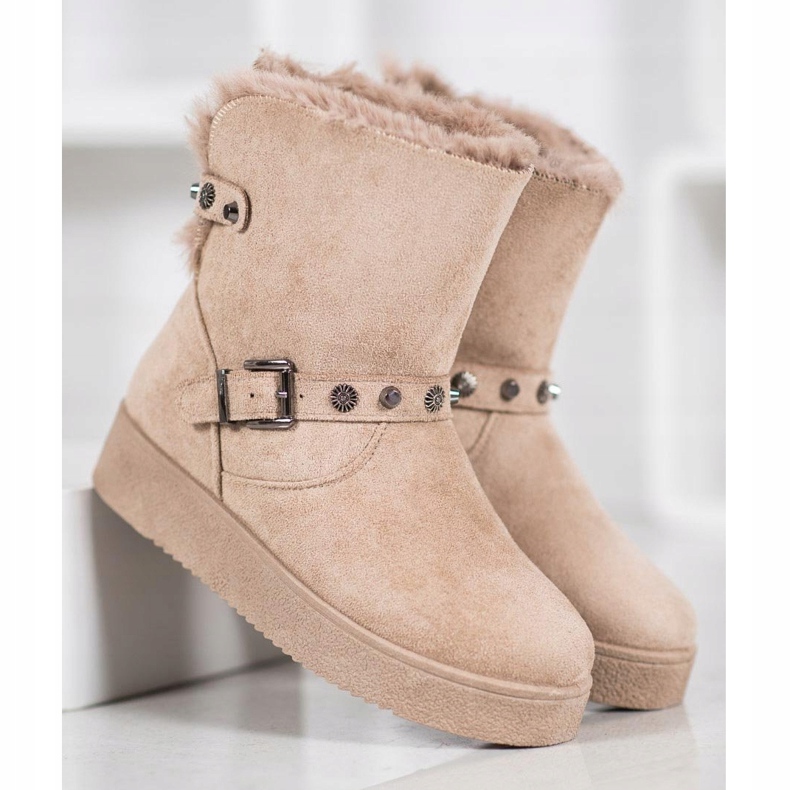 SHELOVET Mukluki com jatos marrom 1