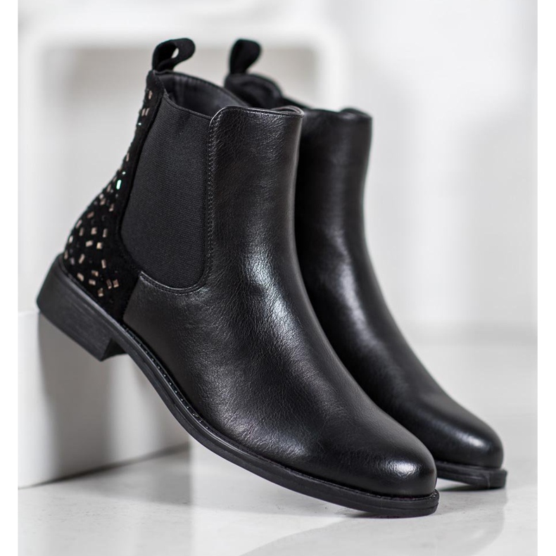 J. Star Botas com Cristais preto 2 J. Star Botas com Cristais preto 2