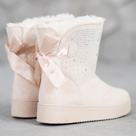 SHELOVET Mukluki com cristais marrom 1