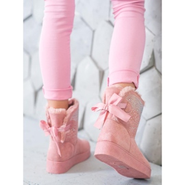 SHELOVET Mukluki com cristais rosa 2