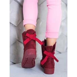 SHELOVET Maroon Mukluki na plataforma vermelho 1