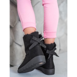 SHELOVET Black Mukluki na plataforma preto 1