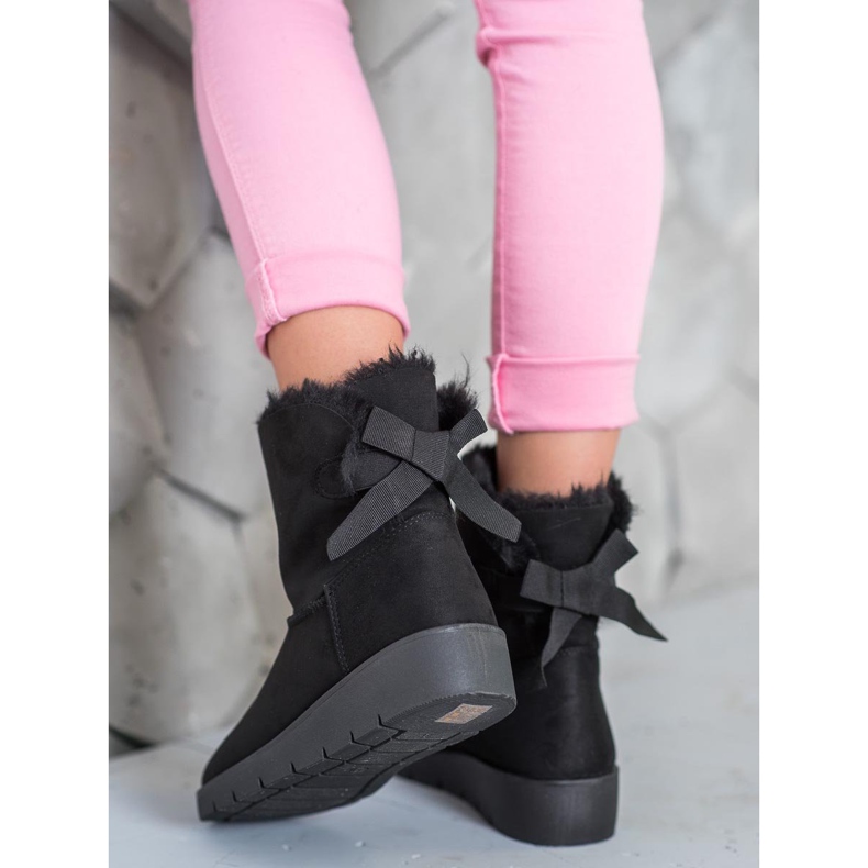 SHELOVET Black Mukluki na plataforma preto 1