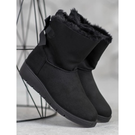 SHELOVET Black Mukluki na plataforma preto 2