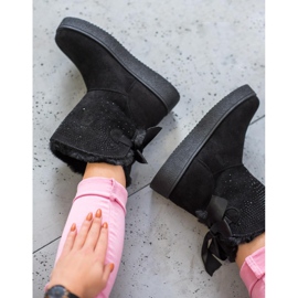 SHELOVET Mukluki com cristais preto 2