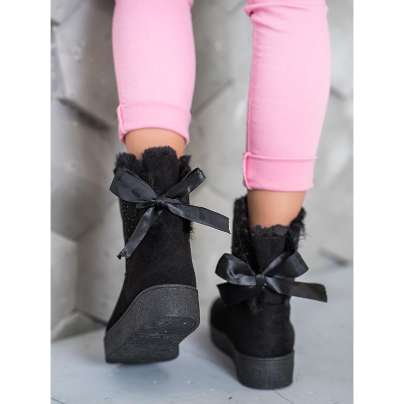 SHELOVET Mukluki com cristais preto 1