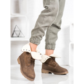 Super Me Botas de amarrar cáqui verde 1 Super Me Botas de amarrar cáqui verde 1