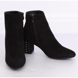 Botas pretas de salto alto com tachas 3098A Preto 2 Botas pretas de salto alto com tachas 3098A Preto 2