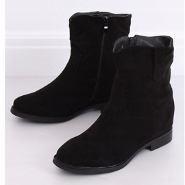 Botas pretas em uma cunha oculta G-7605 Preta preto 1