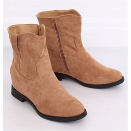 Botas em cunha oculta bege G-7605 Khaki 1 Botas em cunha oculta bege G-7605 Khaki 1