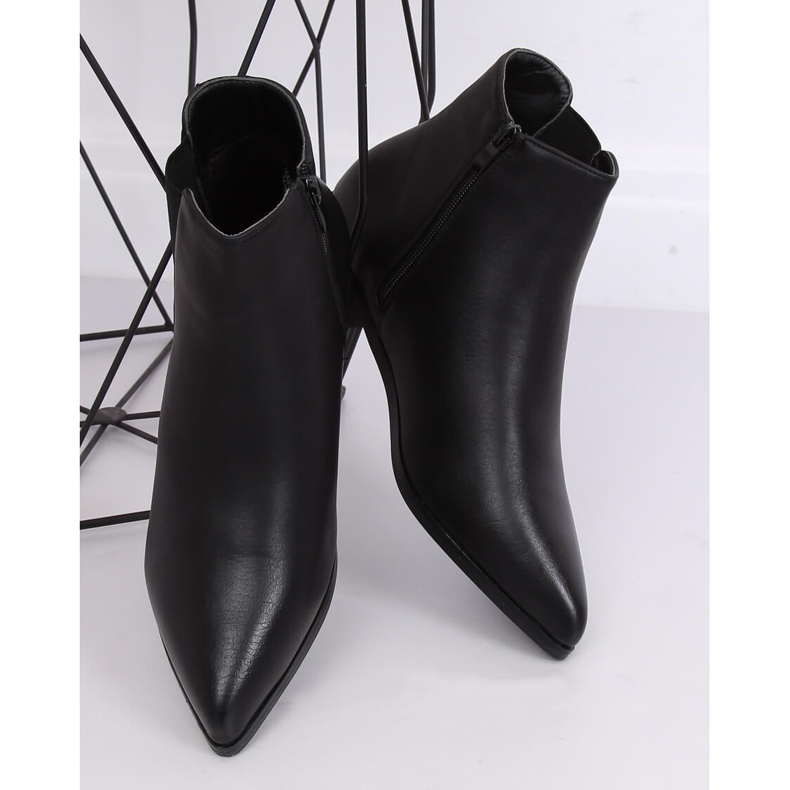 Botas pretas Chelsea com biqueira amendoada TX-1838 Preto 2 Botas pretas Chelsea com biqueira amendoada TX-1838 Preto 2