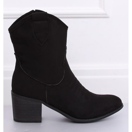 Botas de cowboy pretas de camurça 5689 pretas preto 2