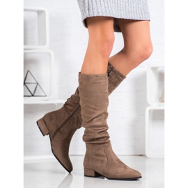 Super Mode Botas Bege Clássicas marrom multicolorido 1