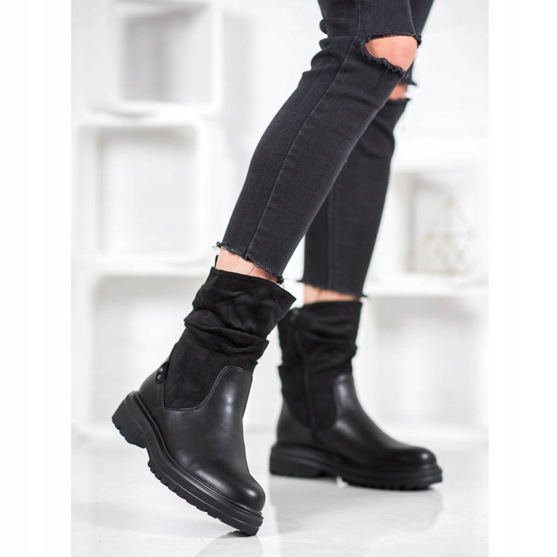 SHELOVET Botas quentes na plataforma preto 1