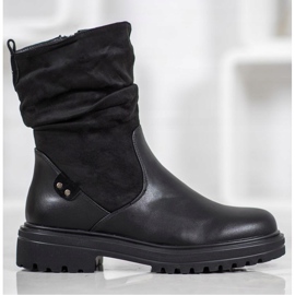 SHELOVET Botas quentes na plataforma preto 2