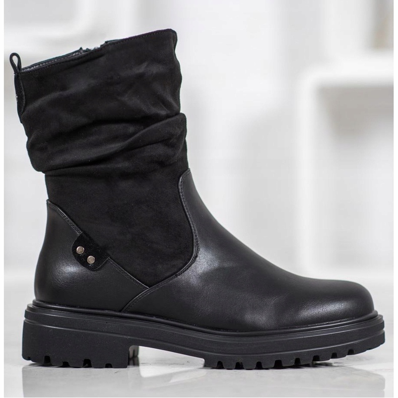 SHELOVET Botas quentes na plataforma preto 2