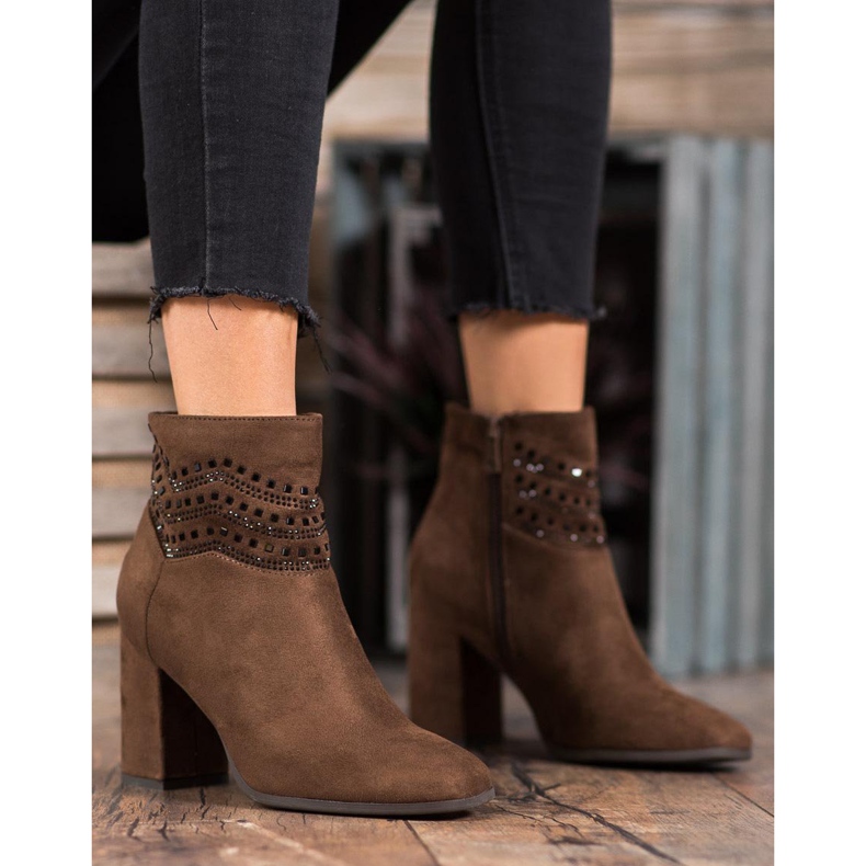 Kylie Botas marrons elegantes marrom 1