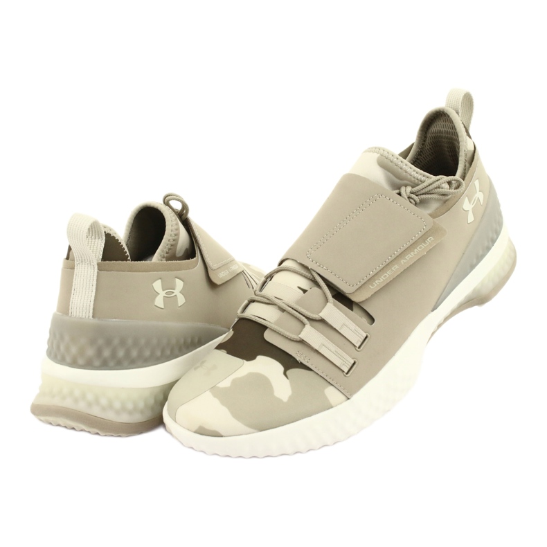 Under Armour Architech 3Di Valor M 3000 368-200 tênis de treinamento marrom verde 4