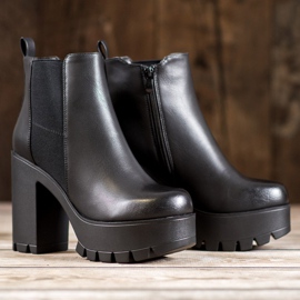Seastar Botas elegantes na plataforma preto 2