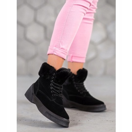 SHELOVET Taperki elegante na plataforma preto 2