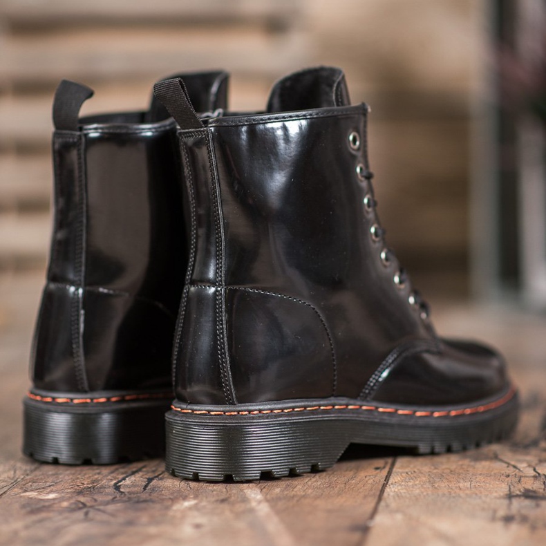 SHELOVET Trabalhadores negros com couro ecológico preto 1