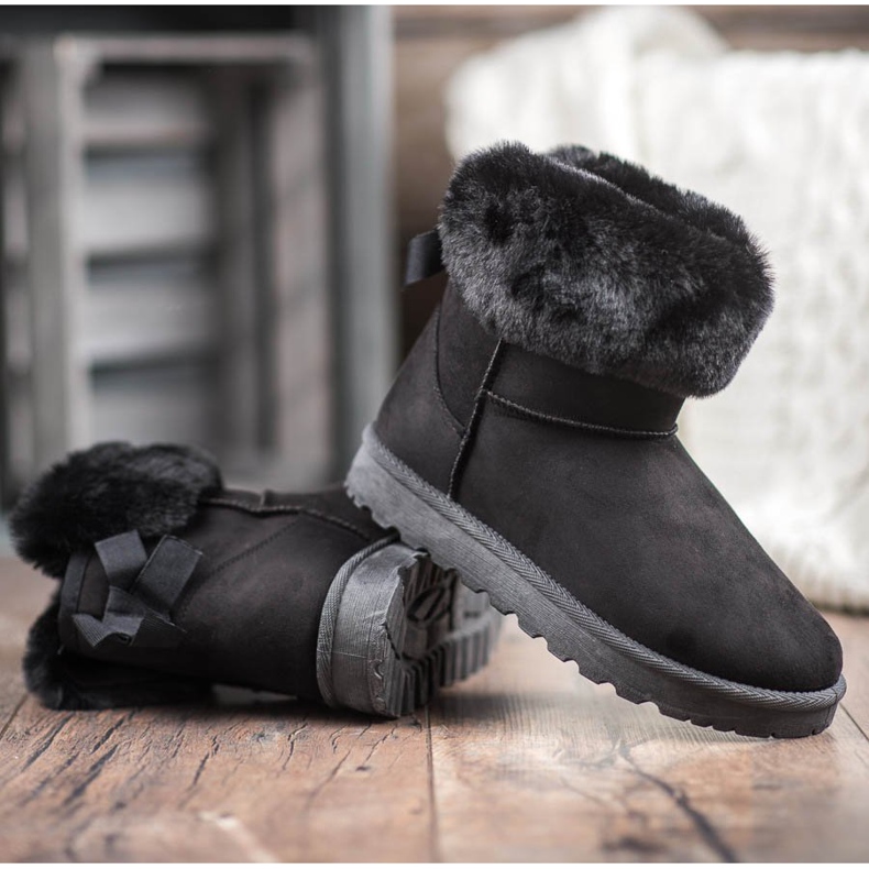 SHELOVET Mukluki Com Pele preto 1