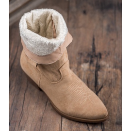 Seastar Botas de cowboy com estampa marrom 1